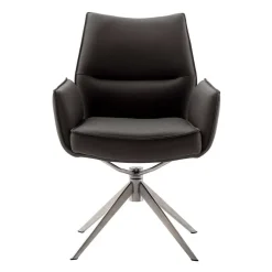 Drehbare Tischsessel aus Echtleder - Cascaya (2er Set)^Wohnen