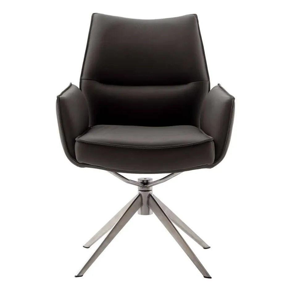 Drehbare Tischsessel aus Echtleder - Cascaya (2er Set)^Wohnen