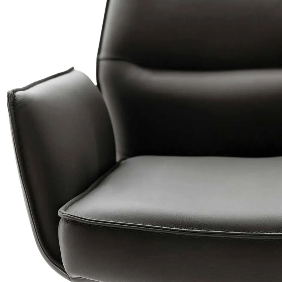 Drehbare Tischsessel aus Echtleder - Cascaya (2er Set)^Wohnen