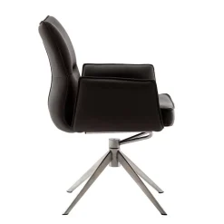 Drehbare Tischsessel aus Echtleder - Cascaya (2er Set)^Wohnen