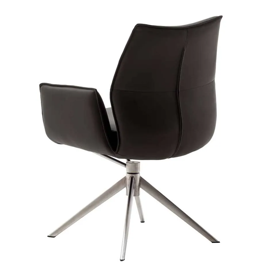 Drehbare Tischsessel aus Echtleder - Cascaya (2er Set)^Wohnen