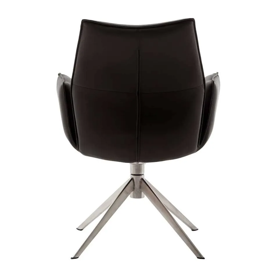 Drehbare Tischsessel aus Echtleder - Cascaya (2er Set)^Wohnen