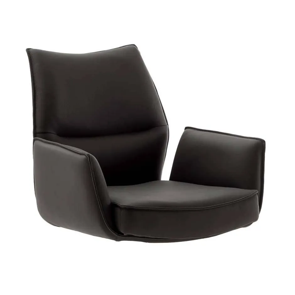 Drehbare Tischsessel aus Echtleder - Cascaya (2er Set)^Wohnen