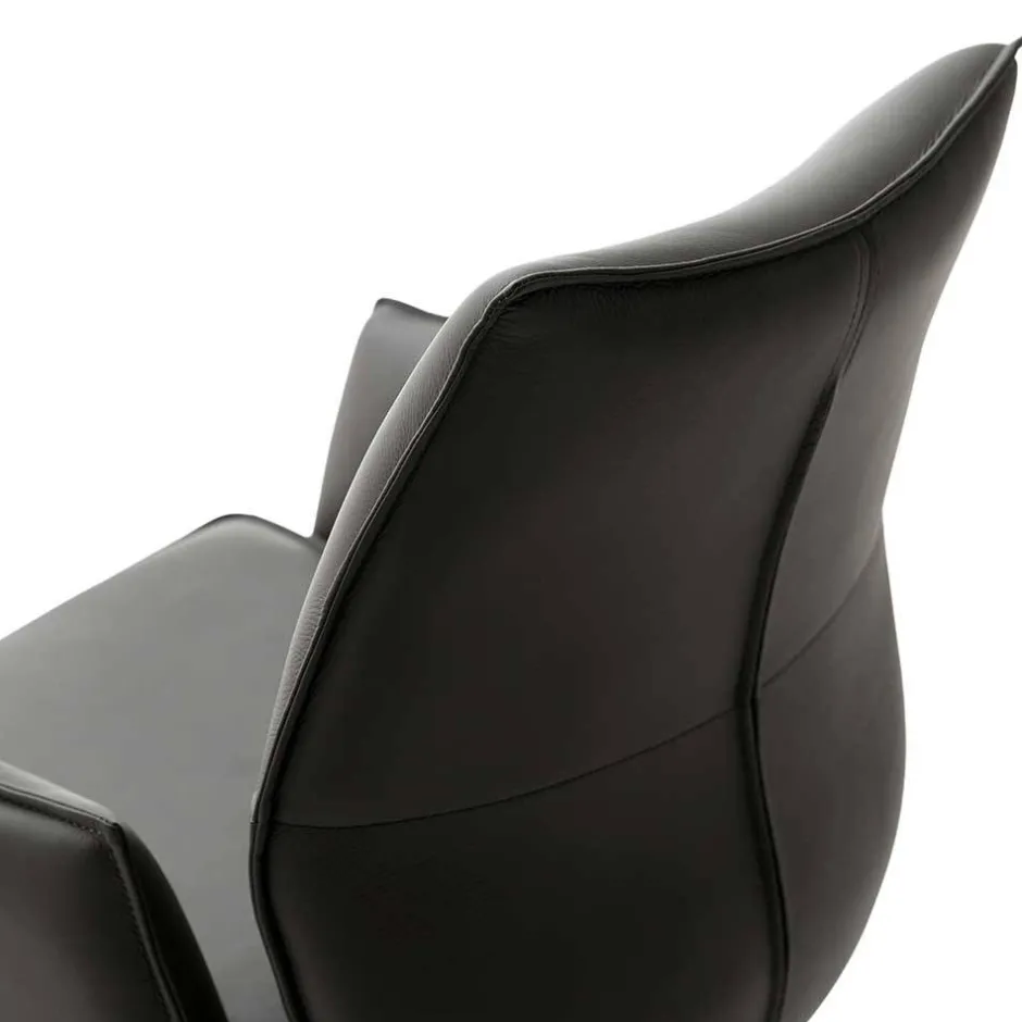 Drehbare Tischsessel aus Echtleder - Cascaya (2er Set)^Wohnen