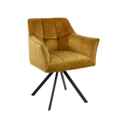 Drehbare Tischsessel in Goldfarben - Arolds (2er Set)^Wohnen