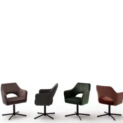 Drehbare Tischsessel in Hellbraun - Rovinja (2er Set)^Wohnen Hot