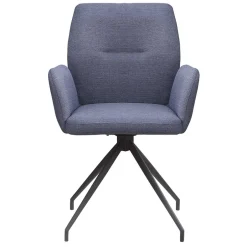 Wohnen Drehbarer Armlehnenstuhl in Dunkelgrau - Bowies