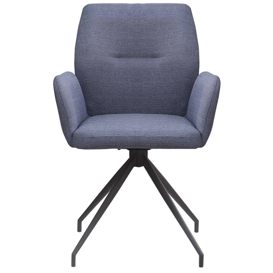 Wohnen Drehbarer Armlehnenstuhl in Dunkelgrau - Bowies