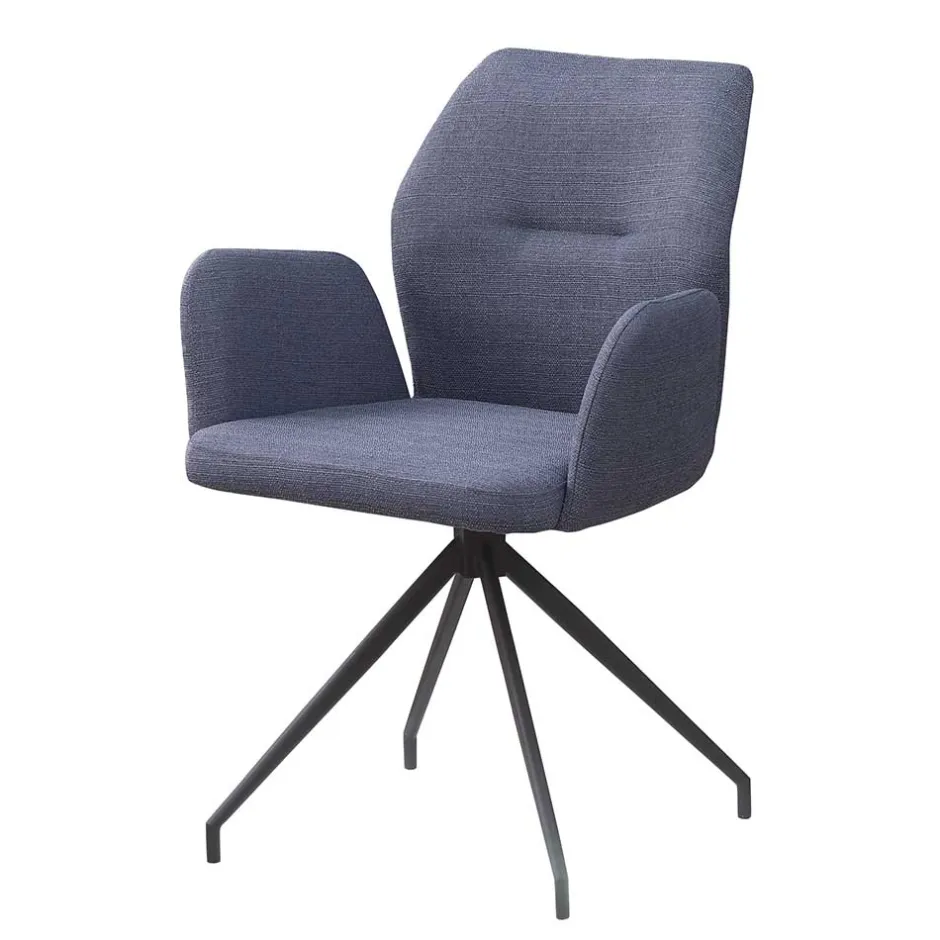 Wohnen Drehbarer Armlehnenstuhl in Dunkelgrau - Bowies