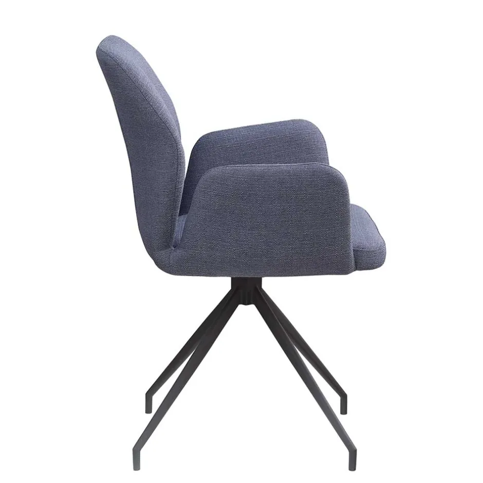 Wohnen Drehbarer Armlehnenstuhl in Dunkelgrau - Bowies