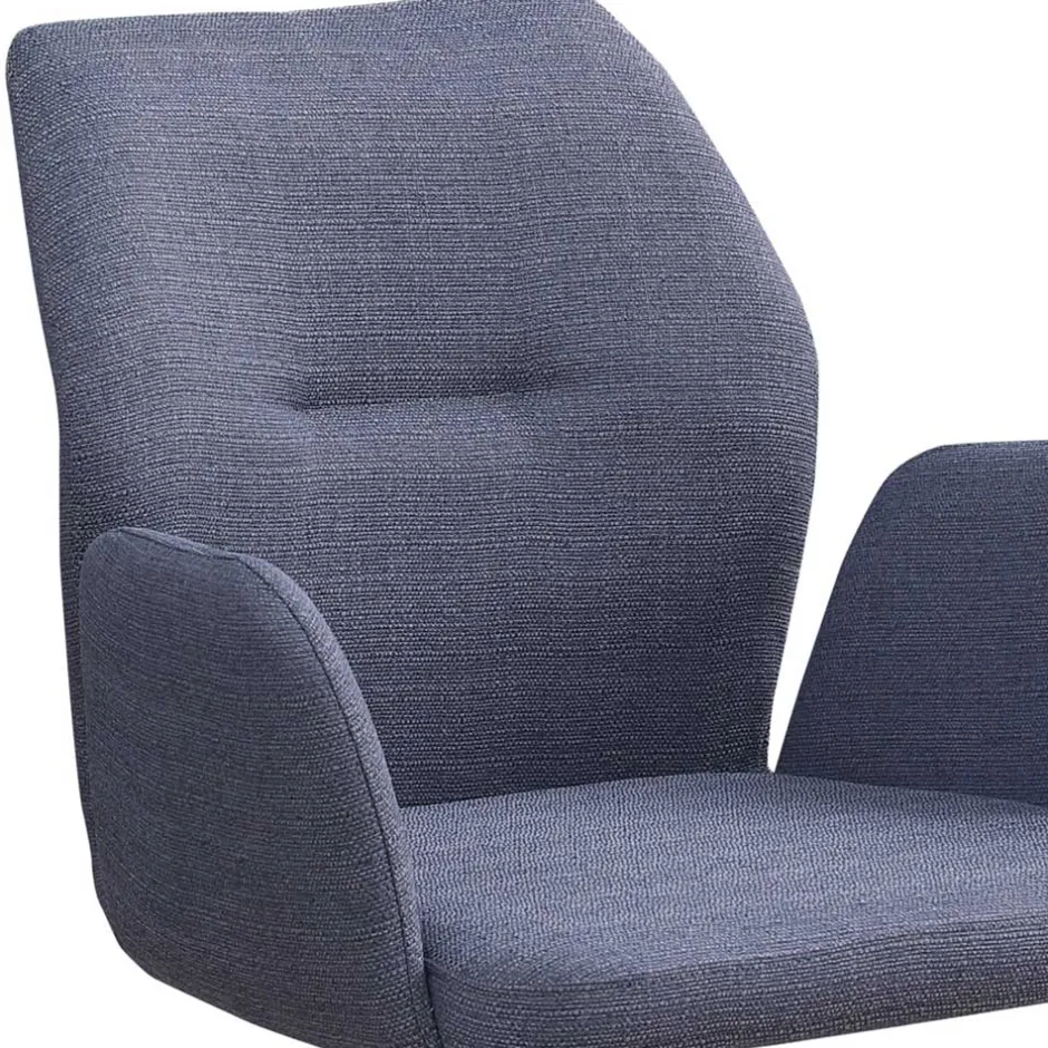 Wohnen Drehbarer Armlehnenstuhl in Dunkelgrau - Bowies