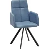 Drehbarer Armlehnenstuhl in Hellblau - Nenna^Wohnen Outlet