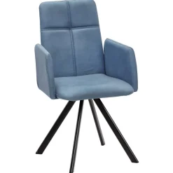 Drehbarer Armlehnenstuhl in Hellblau - Nenna^Wohnen Outlet