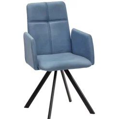 Drehbarer Armlehnenstuhl in Hellblau - Nenna^Wohnen Outlet