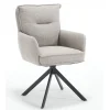 Drehbarer Armlehnenstuhl in Grau - Bedina^Wohnen Outlet