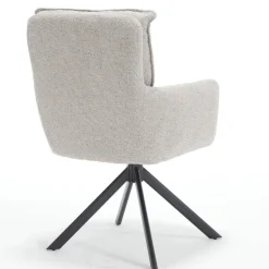 Drehbarer Armlehnenstuhl in Grau - Bedina^Wohnen Outlet