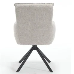 Drehbarer Armlehnenstuhl in Grau - Bedina^Wohnen Outlet