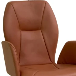 Drehbarer Armlehnenstuhl in Cognac Braun - Dymco^Wohnen Best