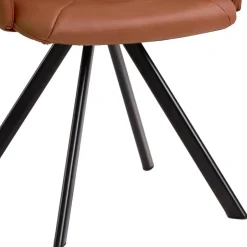 Drehbarer Armlehnenstuhl in Cognac Braun - Dymco^Wohnen Best