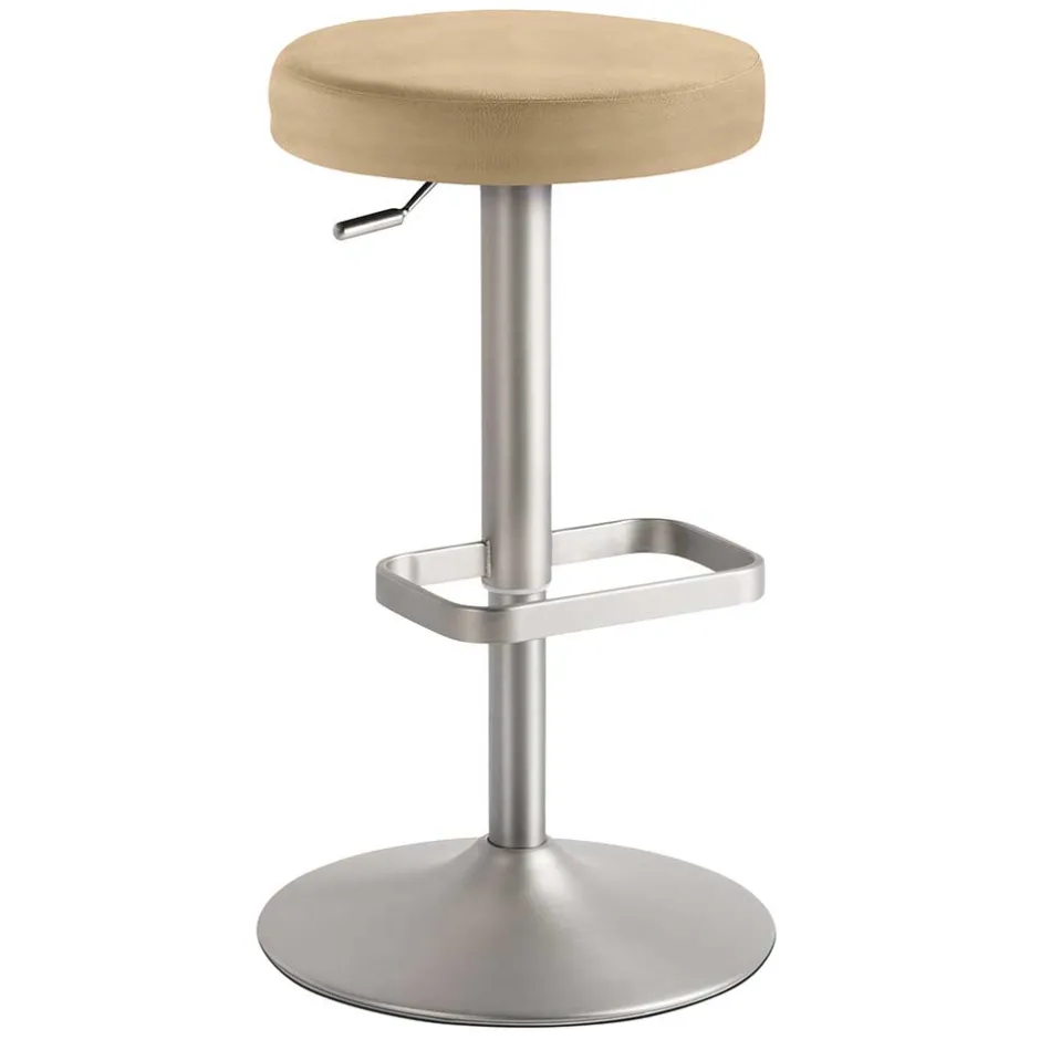 Drehbarer Barhocker in Rund - Beige - Vironda^Wohnen Outlet