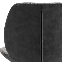 Drehbarer Barstuhl in Anthrazit & Edelstahl - Anturina^Wohnen New