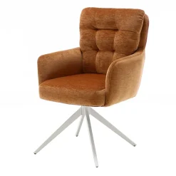 Drehbarer Esstischsessel in Ockergelb - Karin (2er Set)^Wohnen