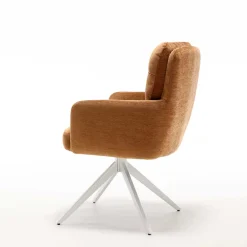 Drehbarer Esstischsessel in Ockergelb - Karin (2er Set)^Wohnen