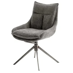 Wohnen Drehbarer Esstisch-Stuhl in Anthrazit - Faviconda (2er Set)