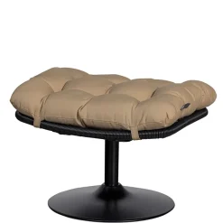 Wohnen Drehbarer Hocker mit Tellerfuß in Schwarz - Zavamanco