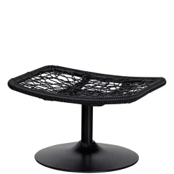 Wohnen Drehbarer Hocker mit Tellerfuß in Schwarz - Zavamanco