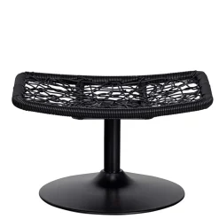 Wohnen Drehbarer Hocker mit Tellerfuß in Schwarz - Zavamanco