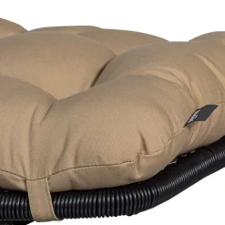 Wohnen Drehbarer Hocker mit Tellerfuß in Schwarz - Zavamanco