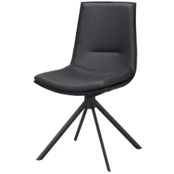 Drehbarer Lederstuhl in Schwarz - Partida (2er Set)^Wohnen Online