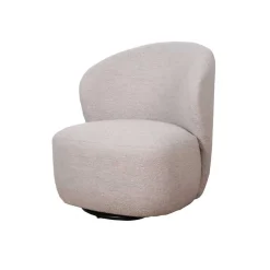 Drehbarer Lesesessel in Cremeweiß Boucle - Cleas^Wohnen Best