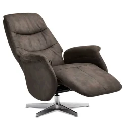 Wohnen Drehbarer Microfaser Relaxsessel in Braun - Cariba
