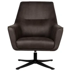 Wohnen Drehbarer Polstersessel aus Microfaser in Anthrazit - Estebal