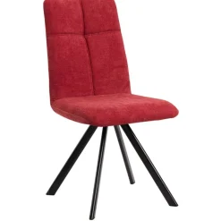 Wohnen Drehbarer Polsterstuhl in Rot - Tefano (2er Set)