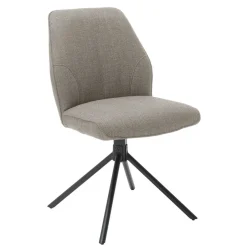 Wohnen Drehbarer Polsterstuhl in Hellbraun - Asticio (2er Set)