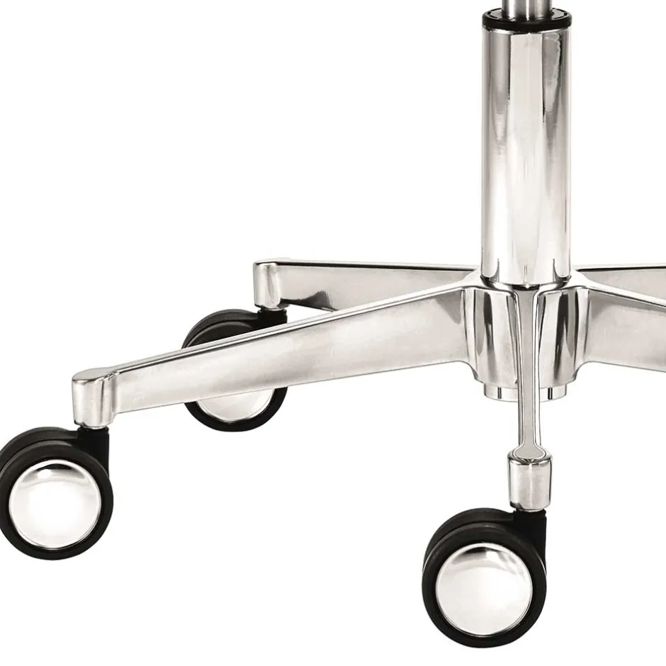 Drehbarer Schreibtisch Hocker in Schwarz & Alu - Ruvenz^Wohnen