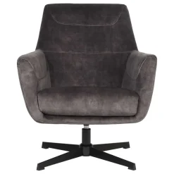 Wohnen Drehbarer Sessel in Anthrazit Veloursbezug - Sigatoka