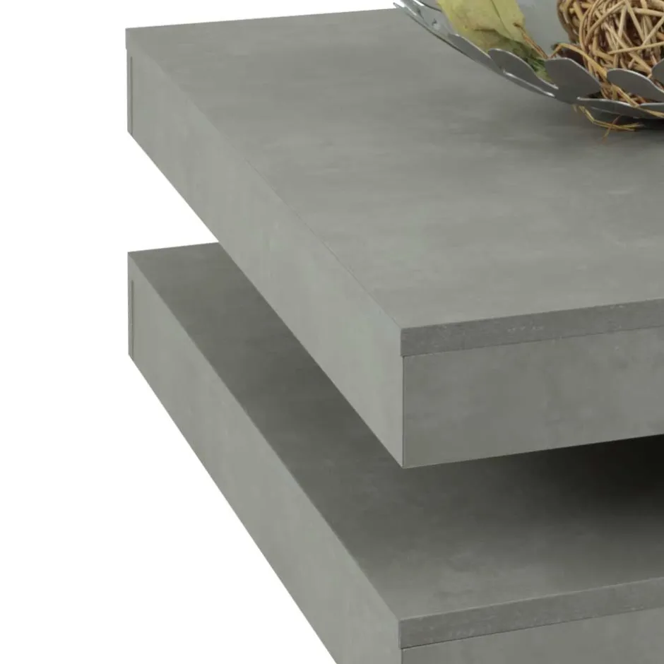 Wohnen Drehbarer Sofatisch in Beton Optik - California