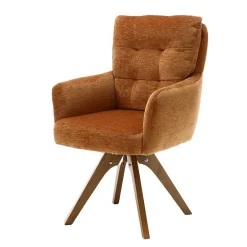 Drehbarer Tischsessel in Ockergelb - Manu (2er Set)^Wohnen Clearance