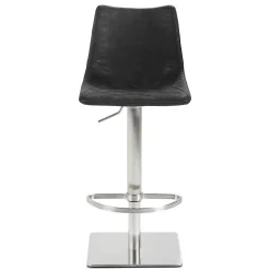 Drehbarer Tresenstuhl aus Kunstleder Schwarz - Sanlina^Wohnen Best