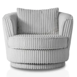 Wohnen Drehbarer Wohnzimmersessel in Hellgrau - Iliana