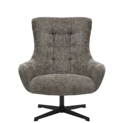 Wohnen Drehbarer Wohnzimmersessel in Dunkelgrau - Grandio