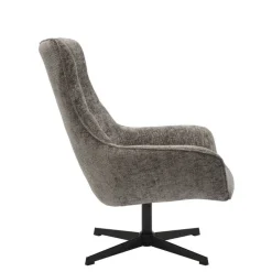 Wohnen Drehbarer Wohnzimmersessel in Dunkelgrau - Grandio