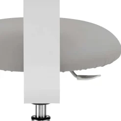 Drehhocker mit Lehne in Grau & Alu - Liony^Wohnen Clearance