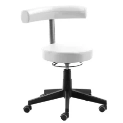 Drehhocker mit Lehne in Weiß & Schwarz - Diamony^Wohnen Outlet