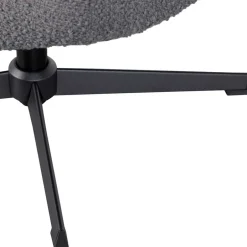 Drehsessel ohne Armlehnen in Anthrazit Boucle - Matresca^Wohnen Best