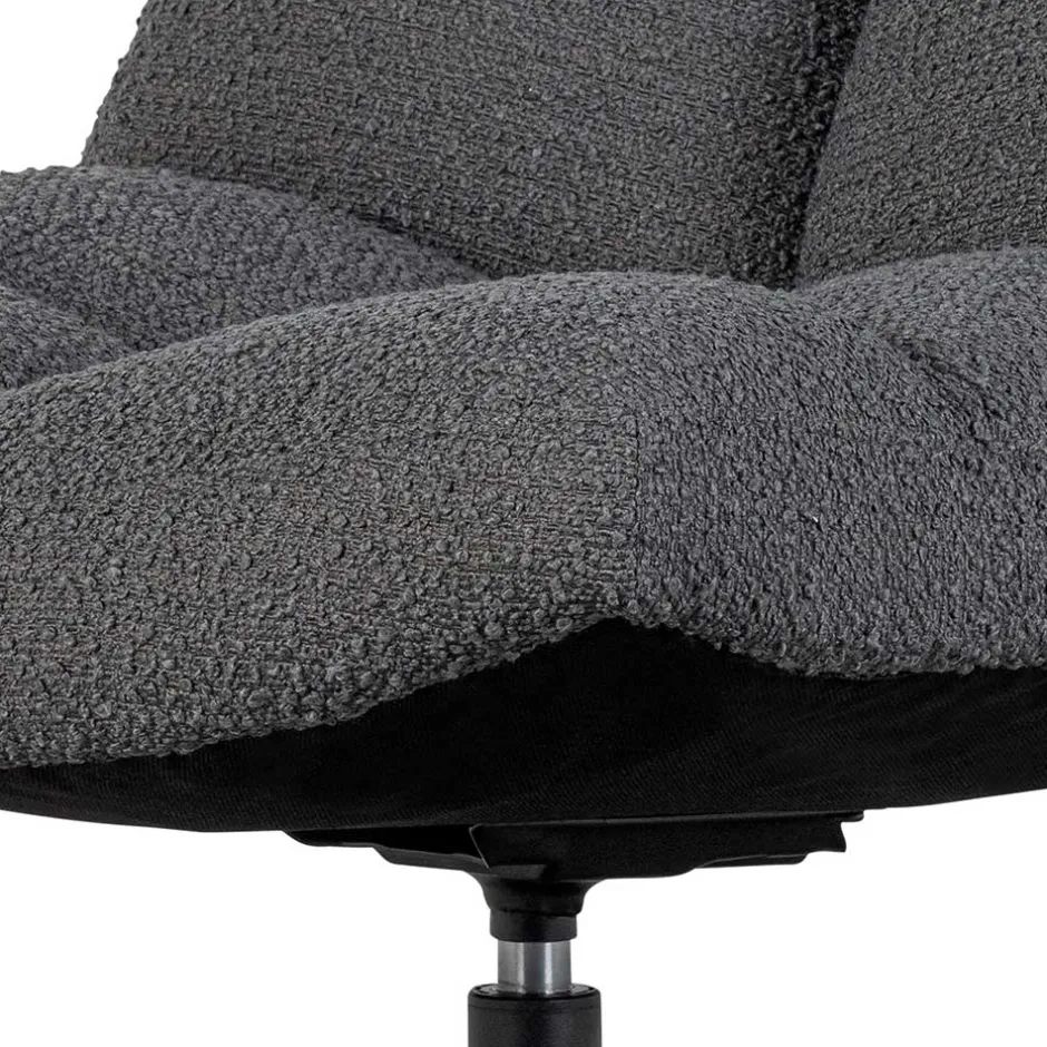 Drehsessel ohne Armlehnen in Anthrazit Boucle - Matresca^Wohnen Best